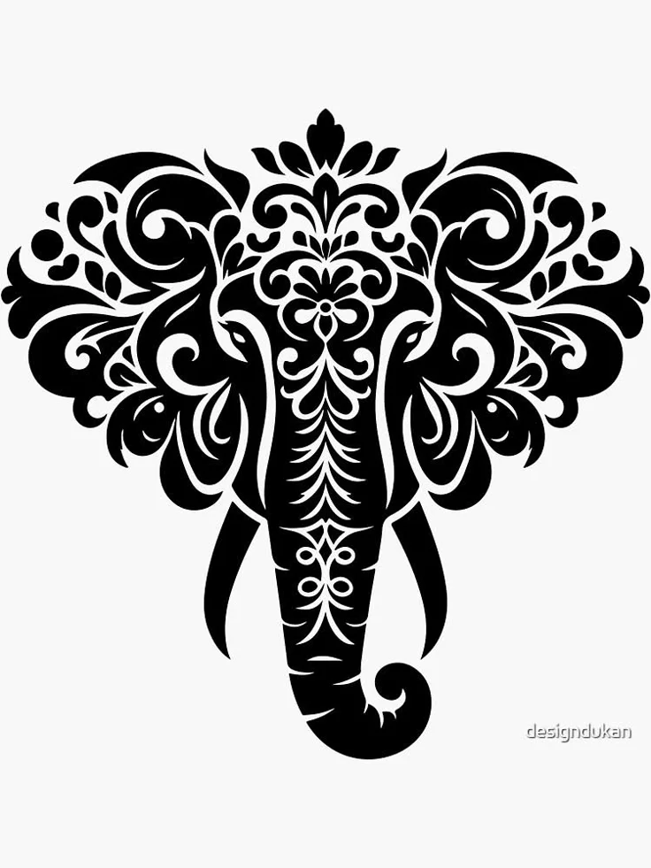 Elegant Elephant Profile Sticker